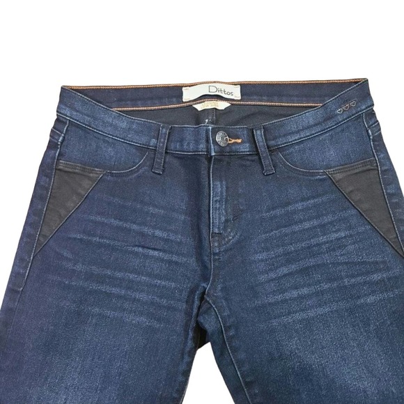 Dittos Low Rise Leggings Jeggings Retro Abstract Denim Skinny - Picture 5 of 8